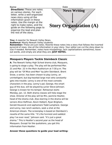 fact sheet for news writing|10 News Writing Exercises for Journalism Students.